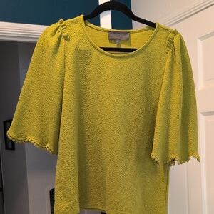 Women's Olive Green Textured Top